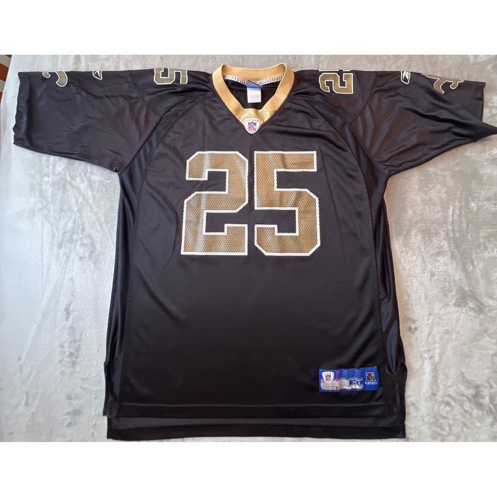 Reebok NFL Jersey Mens XL Black  New Orleans Saints Reggie Bush 25